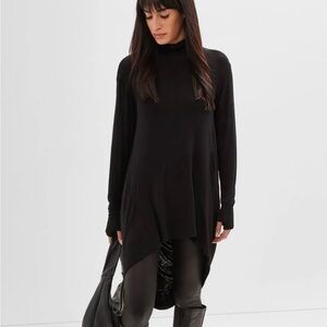 Marcella NYC Halle Sheer Black Tunic (Sz XS)